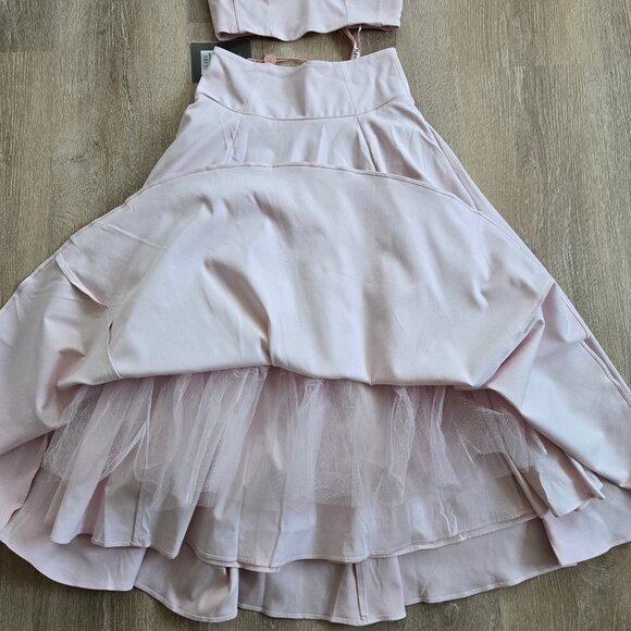 House of CB Pabla Bralette Top & Rita Midi Skirt Set Pink Small New With Tags - Picture 9 of 16